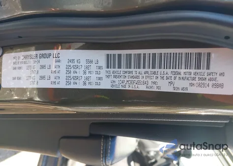 2015 Jeep Cherokee Latitude z USA, uszkodzony, nr VIN 1C4PJMCB3FW551643